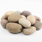 20 LBS Large Natural River Rocks – 2-3.5 Inch Unpolished Decorative Pebbles - Image 3