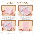 Geiserailie 4 Pcs Embossing Folders 2d/3D Embossing Machine Template Paper Card - Image 3