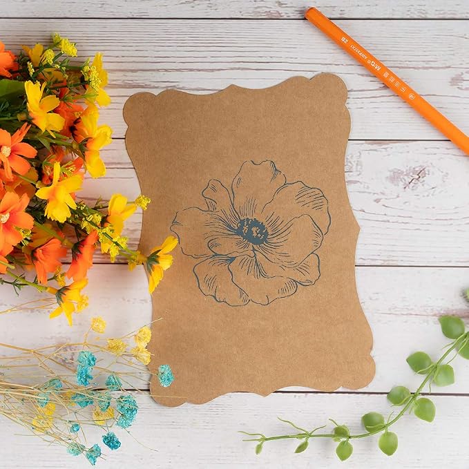 50 Pack Blank Kraft Greeting Cards, Kraft Color, 5x7IN | Thick Cardstock Paper - Image 3
