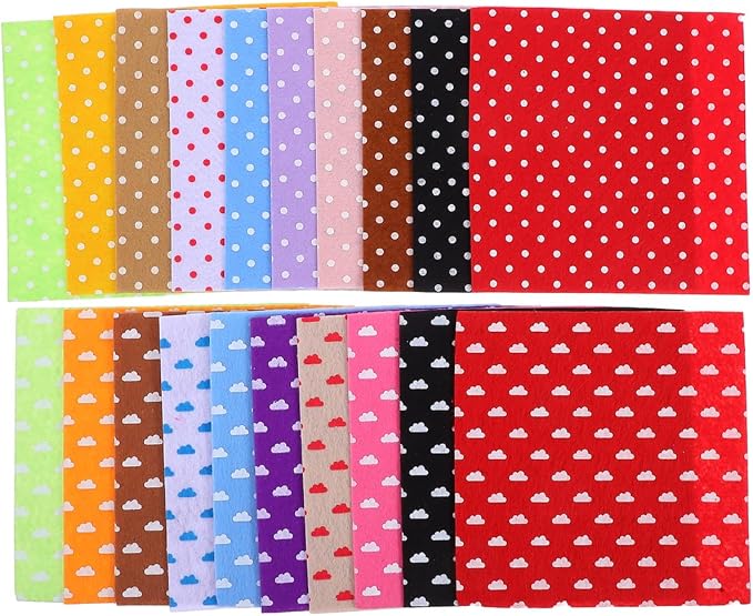 Healifty 20pcs Felt Fabric Sheets, Squares - Image 5