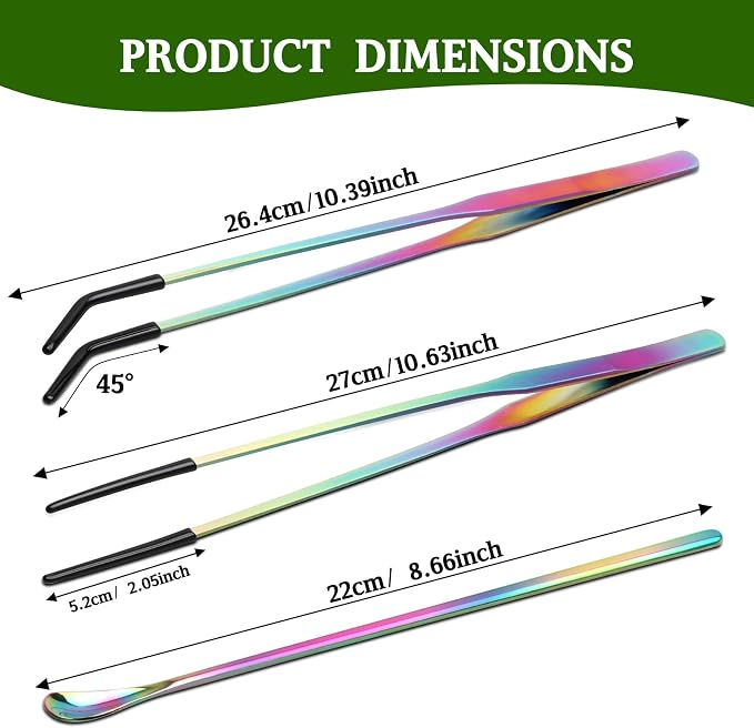 OLIISS Stainless Steel Reptile Feeding Tongs and Spoon Set - Image 2