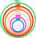 Phinus 6 Pcs Embroidery Hoop 6 Size, Round Plastic Cross Stitch Hoop by Phinus