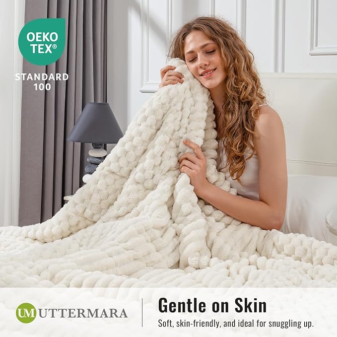 Uttermara Weighted Blankets for Adults Queen Size 20lbs, Soft Warm Sherpa - Image 4