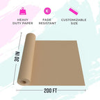 Bryco Goods 30" x 200' Brown Kraft Paper Roll - Image 2