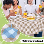 Smiry Oval Table Cloth, Waterproof Vinyl Tablecloths - Image 2