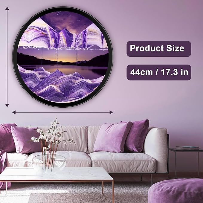 Mtadmai 17.3" Moving Sand Art, 3D Sand Art Pictures Deep Sea Sandscape Living - Image 3