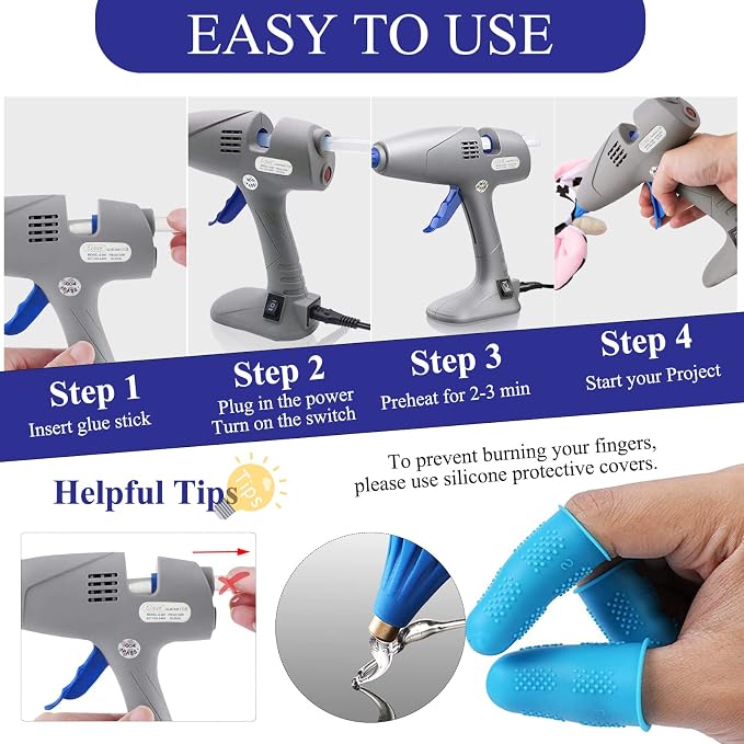 BLEDS Hot Glue Gun Full-Size, 80/120W Dual Temp, - Image 3