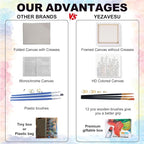 Yezavesu 4 Pack Framed Paint by Numbers Kit - Image 7