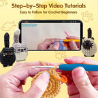 Zepiany Crochet Kit for Beginners, Crochet Cat Beginner Crochet Kit for Adults - Image 3