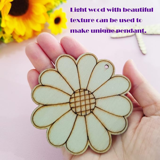 48PCS Unfinished Wood Insect Cutouts - Image 4