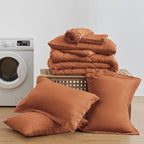 Love's cabin California King Comforter Set Terracotta, 7 Pieces California King - Image 6