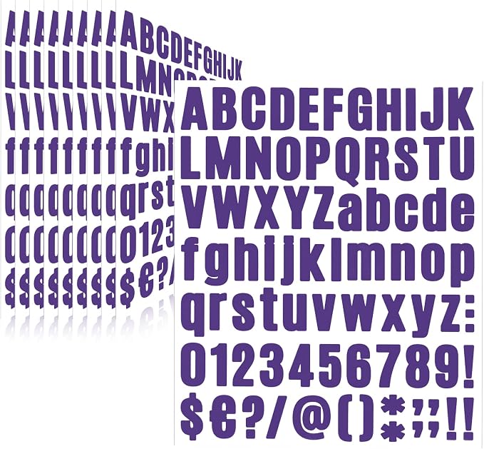 810 Piece 10 Sheet Letter Stickers by Llewyn