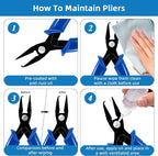 URSKYTOUS Split Ring Pliers Jewelry Making Tools Jump Ring Opener Tool Keychain - Image 7