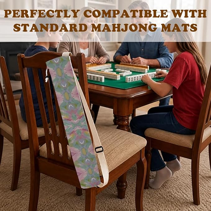 Preppy Grandmillennial Floral Mahjong Mat Bag - Image 5
