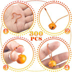 300Pcs Stainless Steel Ball Chain Set, 2.4mm Bead Chains 10 Colors 3.9 Inch - Image 3