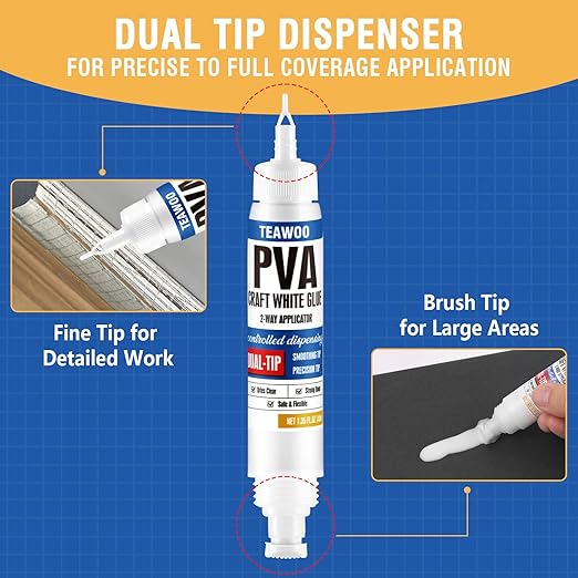 TEAWOO Book Repair Kit, 8.5 Oz + 2×1.35 Oz Acid-Free PVA Adhesive | Binding - Image 6