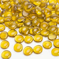 FUTUREPLUSX 5Lb Flat Glass Marbles, Amber Yellow Vase Filler Beads Flat Gems by FuturePlusX