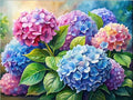 EIBEILI Diamond Art Kits for Adults-Hydrangea Flowers Diamond Painting Kits | by EIBEILIDiamondPainting
