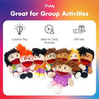 Podzly Hand Puppets for Kids 8 Pack – Plush Multicultural Puppets - Image 7