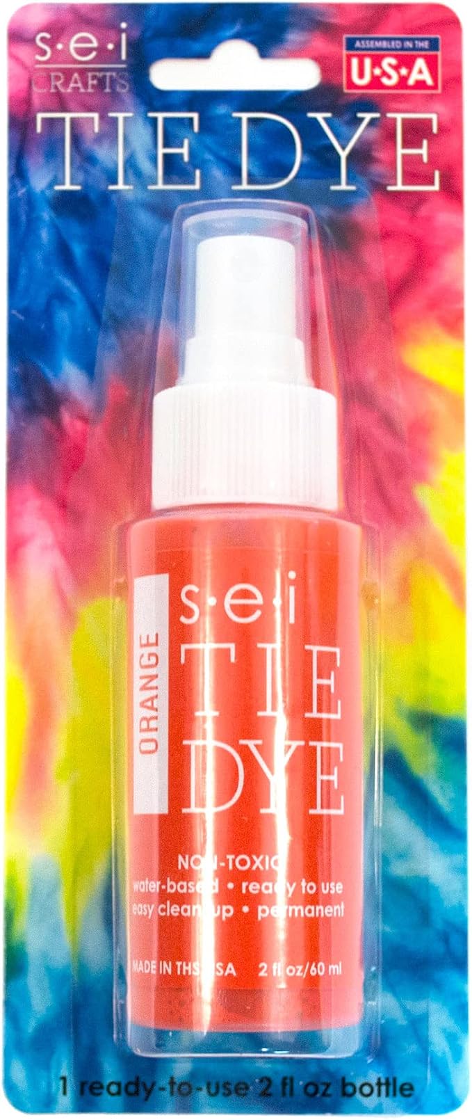 S·E·I Orange Tie Dye Spray Bottle, 2 Ounces, Fabric Spray Dye - Image 4
