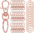 100 Pcs Keychain Hooks with Key Rings, Keychain Clip Hooks with Rings by Segauin