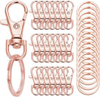 100 Pcs Keychain Hooks with Key Rings, Keychain Clip Hooks with Rings by Segauin