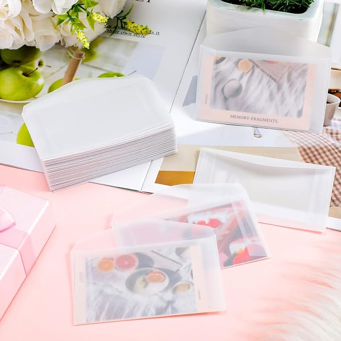 Geyee 100 Pcs Glassine Ticket Envelopes - Image 4