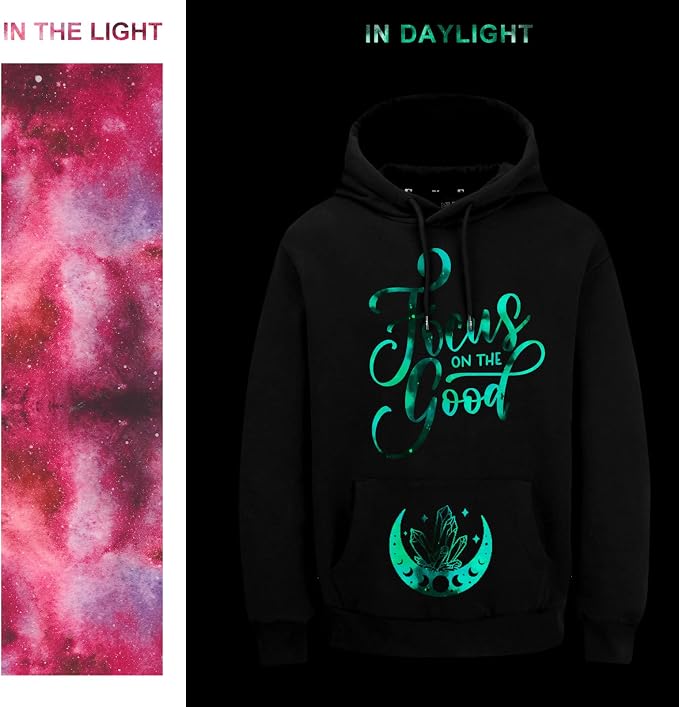 Tintnut Rose Red Galaxy Glow in the Dark HTV Vinyl, stretch washable, suitable - Image 6