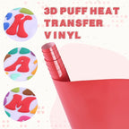 Tintnut Pastel Red Puff Heat Transfer Vinyl Roll, easy cut & weed, stretch - Image 3