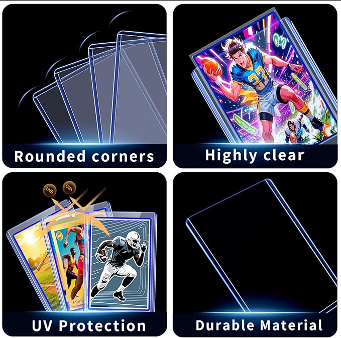 200 Card Sleeves Top Loads for Cards, Toploaders Hard Plastic for Trading Game - Image 2