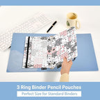 Cute Cats Kittens Pencil Pouch for 3 Ring Binder, 2 Pack Waterproof Pencil Bags - Image 4
