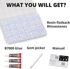 33000Pcs White AB Rhinestones for Bedazzling, Iridescent Different Sizes 2 - Image 2