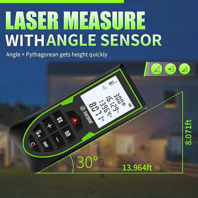 Mini Green Laser Distance Meter 262Ft – Rechargeable Digital Measuring Tool - Image 5