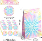 Tie Dye Party Favor Bags – 24 Pcs Pastel Gift Bags - Image 3