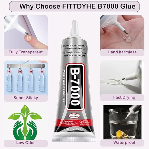B7000 Jewelry Glue for Making, FITTDYHE 1PCS 50ML/1.69 fl oz Clear Adhesive for - Image 3