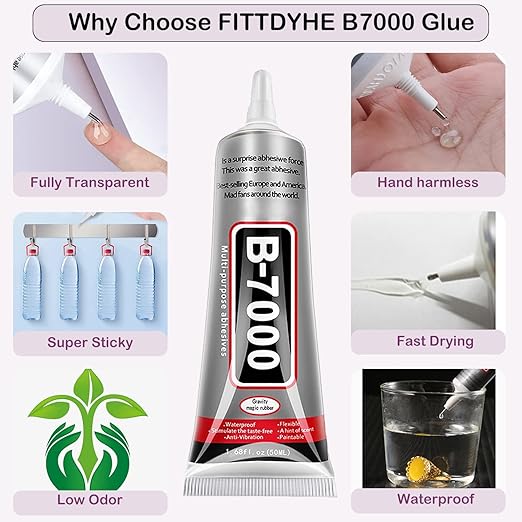 B7000 Jewelry Glue for Jewelry Making, FITTDYHE 3PCS 50ML/1.69 fl oz Clear - Image 3