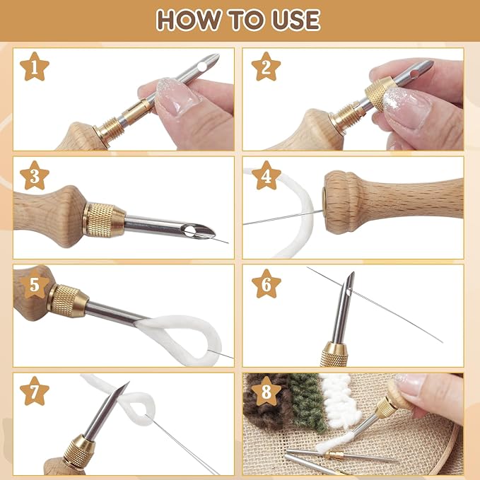 Cheloment 4 Set Punch Needle Kit - Image 7