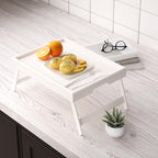 Fibogollo 2 Pack Bamboo Bed Tray Table - Image 4