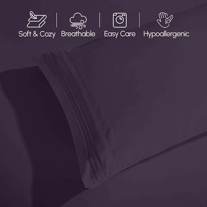 Elegant Comfort Luxurious 1500 Premium Hotel Quality Microfiber 4-Piece Sheet - Image 8