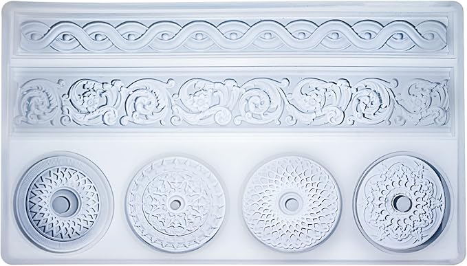 Art Mold for Polyclay Air Dry Clay Plaster, Trimmings and Medallion - Image 3