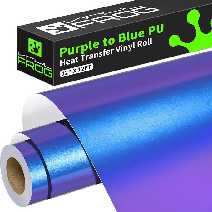 VINYL FROG Chameleon Heat Transfer Vinyl Roll 12" x12ft Gradient HTV Vinyl | by VINYLFROG
