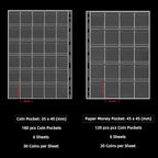 Coin Collection Book Holder for Collectors 2000℉ Fireproof | 300 Pockets Coins - Image 4
