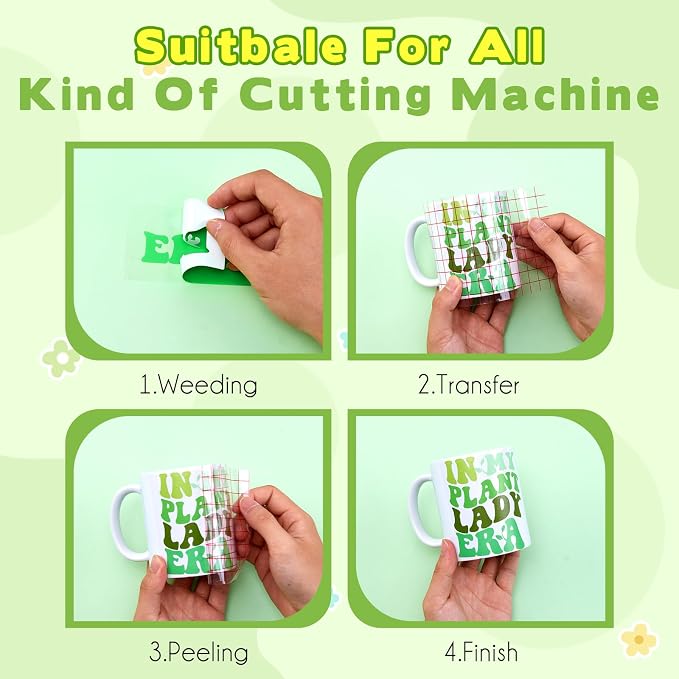 Tintnut Lime Green Permanent Vinyl Self Adhesive Vinyl 8 Sheets 12''x10'' | - Image 3