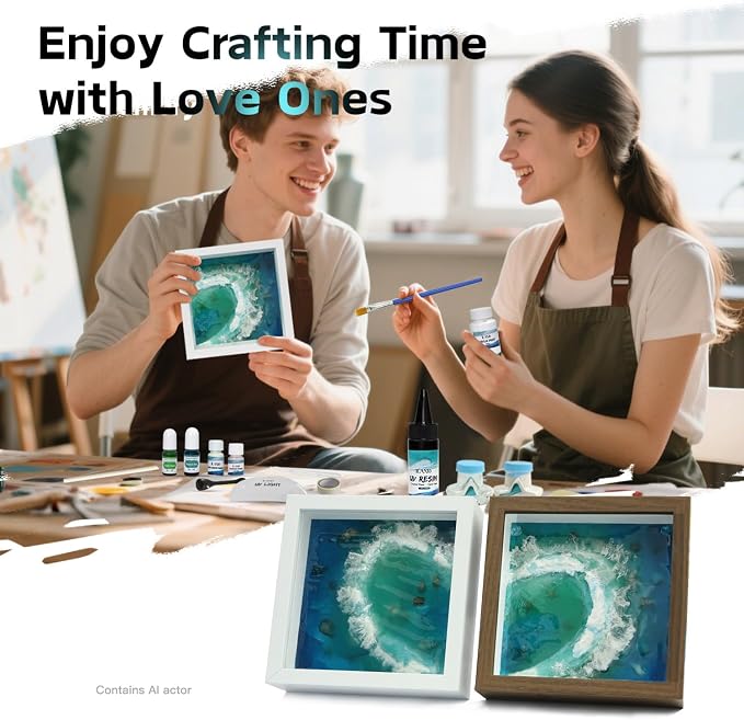 iLAND Crafts for Adults Zen Ocean Resin Art Kit, Creative Teen Crafts Resin Kit - Image 4