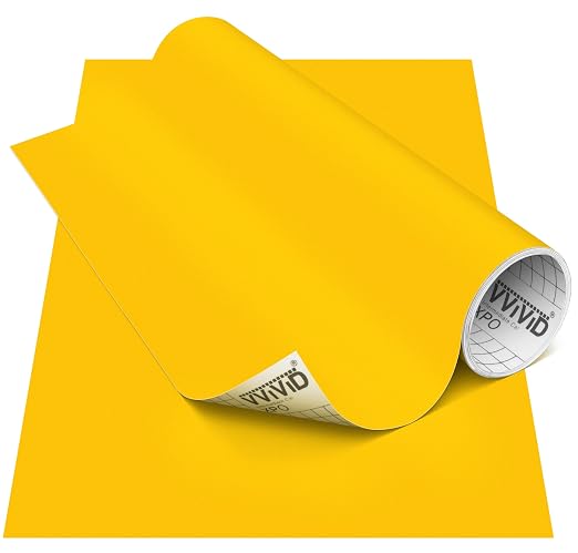VViViD DECO65 Suede Yellow Permanent Adhesive Craft Vinyl by VVIVIDVINYL