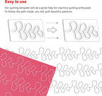 Kapyoo 3Pcs Free Motion Quilting Rulers and Templates Set Quilting Templates - Image 4