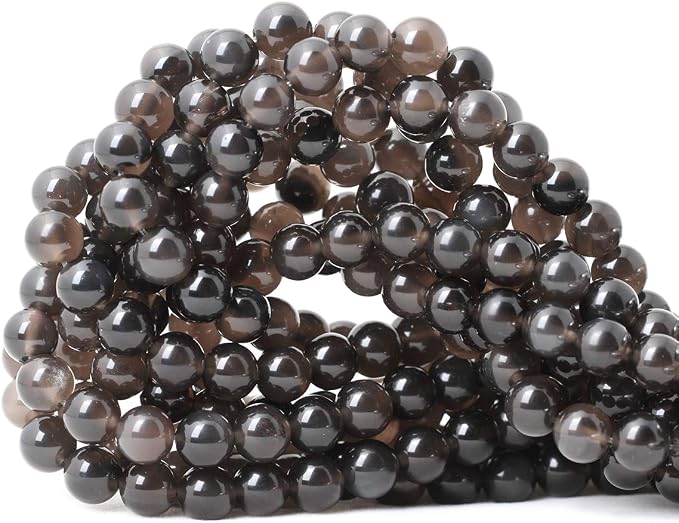 45PCS 8mm Natural Ice Obsidian Gemstone Round Loose Beads Crystal Energy Stone by CHEAVIAN