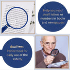 Feosky Handheld Reading Magnifier, 3X Magnifier, 75mm Shatterproof Lens - Image 3