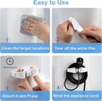 Lancord Cord Organizer for Appliances, 8 Pack Upgraded Kitchen Appliance Cord - Image 6