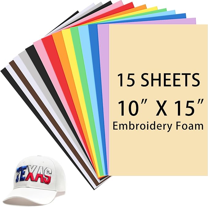 Innconee 15 Pcs Embroidery Foam 3mm Thick 10 x 15 Inch 3D Puffy EVA Foam Sheets by Innconee